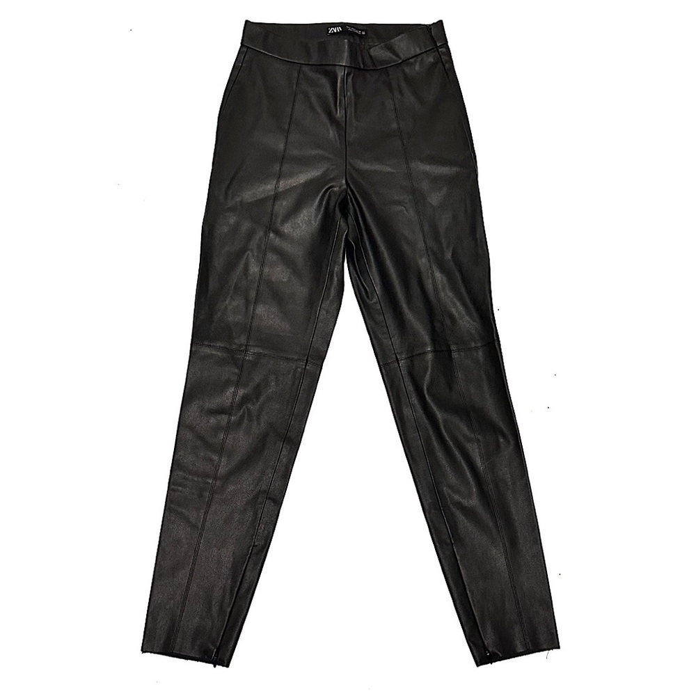 Zara High Rise Faux Leather Pants